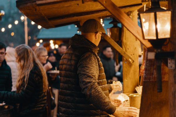 christmas market on lake como